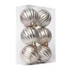 Colgante de bola de Navidad pintada a mano transfronterizo, plástico chapado, bola de calabaza de 6 cm, decoraciones para árbol de Navidad en stock