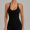 Chaleco Deportivo Personalizado de Cuello en V y Espalda Cruzada para Mujer, Ajustado, de Secado Rápido, para Correr Casual, Top de Fitness, Ropa de Yoga 6185