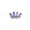 Pendientes de Titanio F136 Piedra Natural Ágata Marqués Clavos para Hélice de Oreja Rosca Aleación de Titanio G23 Joyería para Piercing Clavos para Cabeza Labio