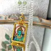 Conjunto de Produto AcabadoHotong Xizang Tanka Nepalês Tara Verde com Moldura Resistente 2*3