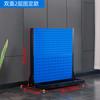 Estante de material de doble cara para hardware, herramienta de acabado, tablero colgante, estante de exhibición, tablero perforado con orificios cuadrados, taller, estante móvil multicapa para colocar