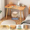 Mesa retangular simples para apartamentos de aluguel, mesa para computador de mesa para quarto, mesa para home office, mesa de estudo e escrita para meninas