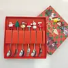 Juego de Cubiertos de Acero Inoxidable Cuchara y Tenedor Navideños Transfronterizos Papá Noel Árbol Cuchara de Postre Dibujos Animados Creativo Set de Regalo Navideño