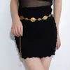 Cadena de Cintura Elegante de Metal con Girasol para Mujer de Comercio Exterior, Accesorio de Cintura Ajustable para Vestido, Cinturón de Cadena Multicapa de Gama Alta