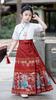 Saia Infantil com Rosto de Cavalo Estilo Ming Roupas Antigas Chinesas Guofeng Menina Tesouro Aluna de Dez Anos Performance de Guzheng Roupas GuXue