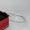 Pulsera de plata esterlina 9999 para mujer, sólida, abierta, retorcida, diseño de nicho de moda, pulsera Young para novia, novia