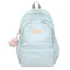Mochila Estilo Coreano Ins Viento Color Sólido Alta Apariencia para Estudiantes Universitarios Simple Versátil Doble Correa Hombro Gran Capacidad Bolsa de Viaje 1