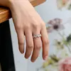 Anillo Abierto Irregular de Zirconia Exquisita Estilo Coreano de Lujo Ligero para Mujer, Anillo Ajustable para Dedo Índice de Influencer de TikTok