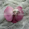 Cabeça de Flor Phalaenopsis Filme de Impressão de Flor Artificial Corsage de Flor 9cm Lembrança Caixa de Presente DIY Decoração de Casamento Exquisite
