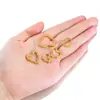 2 Colgantes de Anillo de Acero Inoxidable 304 con Corazón Hueco de Múltiples Estilos, Joyería y Accesorios de Ropa DIY Simples y Versátiles