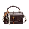 Marrón Maillard Bolso de Mano Boston Pequeño para Mujer 2025 Nuevo de un Solo Hombro Cruzado Casual Retro Estilo Coreano Moderno