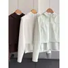 2026 nuevo estilo chaqueta deportiva y de ocio de imitación de dos piezas abrigo corto sudadera con capucha de cremallera cárdigan corto venta al por mayor H03BW082