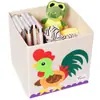 Caja de Almacenamiento Tela Oemodm Caja de Almacenamiento Bordada de Dibujos Animados Tablero de PP Caja Organizadora Caja de Almacenamiento Plegable