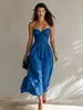 2026 Sitio web independiente europeo y americano TK transfronterizo primavera/verano nuevo vestido sexy de tirantes plisado