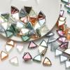 12X16 buraco médio em forma de leque pingente de cristal DIY jóias talão cortina pingente pulseira acessórios para o cabelo frisado material contas de vidro