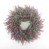 Corona de Flores Artificiales Transfronteriza de Amazon, Decoración Estilo Americano, Corona de Hierba con Colgante de Fruta en Forma de Corazón, Corona de Puerta de Amazon Corona de Hierba