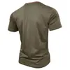 Camiseta de manga corta con cuello Henry para hombre, verano 2024, europea y americana, camiseta básica para hombre de comercio exterior, camiseta con combinación de colores de Amazon