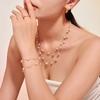 Collar de clavícula de perla de imitación de piedra natural francesa Marka, collar de acero inoxidable con temperamento suave y súper inmortal, ideal como pulsera.