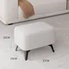 Taburete para Dormitorio, Uso en Casa, Taburete Bajo de Lujo Ligero, Taburete Cuadrado para Cambiarse los Zapatos en la Entrada, Banco para Sofá de Sala de Estar, Reposapiés, Mesa de Centro, Taburete Simple de Cuero