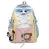 Mochila escolar de dibujos animados de chica linda transfronteriza, estilo japonés y coreano, para estudiantes de secundaria, de gran capacidad y alto valor.