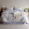 2026 Novo Produto Classe A Jacquard Listrado Tingido em Fio Conjunto de Quatro Peças - Gardenia Verão Flores Pequenas Lençol com Elástico 1,5m Conjunto de Quatro Peças Gardenia Verão