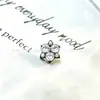 Aretes de Aleación de Titanio Astmf-136 Serie Negro Brillante Rosca Interna de Titanio G23 Cabeza de Piercing de Zirconia