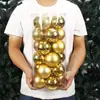Dragon Tigre 4cm6cm8cm10cm Barril Bola de Navidad Bola Brillante Mate Bola Decorativa para Árbol de Navidad Paquete de 24