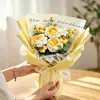 Ramo de Rosas de Lana Tejido a Mano Producto Terminado Flor de Ganchillo de Simulación Regalo Creativo para Festival Decoración del Hogar Disponible al por Mayor