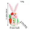Nuevas Decoraciones de Pascua Transfronterizas 2026: Sombrero de Flores, Muñeco de Conejo Sosteniendo Zanahoria, Adorno de Muñeco sin Rostro