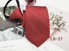 Corbata con cremallera para hombre, formal, de negocios, de 8 cm, fácil de tirar, sin corbata, con rayas rojas y negras.