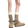 Cubrezapato de calcetín engrosado, cálido, versátil, lindo y apilable que protege los tobillos sin apretar los pies, adecuado para el hogar y para ir al trabajo, estilo de punto retro, se puede usar en invierno