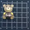 Accesorios de resina de dibujos animados letras transparentes lindas oso diy pegamento de crema funda de teléfono accesorios para pinzas de pelo venta al por mayor