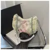 Nova Moda Design Personalizado Bolsa Jeans Feminina Estilo Coreano Fashionável Simples para o Dia a Dia Bolsa de Axila Bolsa de Ombro