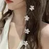 Grampo de Cabelo Pequeno Flor de Cinco Pétalas Suave de Pérola Estilo Coreano para Penteados Trançados de Meninas, Presilha para Franja, Pente de Cabelo, Acessório para Cabelo da Testa e Lateral