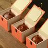 Caja con Hebilla de Cuero Simple Caja de Embalaje para Tetera de Arena Púrpura de Alta Gama Vajilla de Cerámica Caja Brocada Cuadrada Incorporada Caja de Regalo de Almacenamiento de Vidrio