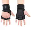 Soporte de Muñeca Guantes de Fitness Hombres Mujeres Medio Dedo Levantamiento de Pesas Mancuerna Barra de Dominadas Antiescaras Antideslizante Antidesgaste Amortiguador Transfronterizo