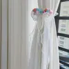 Atrapasueños de Tela de Burbujas Estilo Súper Hada con Lazo de Perlas, Atrapasueños Romántico Francés para Ventana de Habitación de Princesa, Estilo Nórdico
