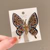 Horquilla de Mariposa Móvil para Niñas, Horquilla de Princesa Inteligente Tridimensional con Diamantes de Imitación para Flequillo Lateral de Niña Súper Inmortal