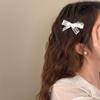 Knock Fairy White Bow Lace Hairpin High-end Duckbill Clip Bangs Side Hairpin Cocar Acessórios para o Cabelo Novo Estilo