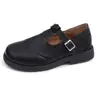 Sapatos Mary Jane Coloridos Lavados Estilo Retrô para Primavera e Outono, Sapatos em T, Sapatos de Salto Único com Solado Grosso, Leves e Confortáveis