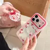 Funda de Teléfono Apple 18Promax con Soporte Magnético Roja de Hello Kitty Linda para Año Nuevo Adecuada para 16Pro Doble Capa 17Pro