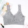 Novo Top Tubo Esportivo sem Aro com Tiras Cruzadas e Acabamento em Renda Estilo Japonês para Meninas