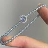 Niche Design Cool Iceland Blue Beaded Colar terno Gentil All-match Temperamento Doce All-match Colar Pulseira
