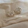 Pendientes de Croissant Sencillos, Dulces y Frescos, para Mujer, de Moda y con Estilo, Diseño Creativo, Clips para Orejas Huecos, Accesorios de Oreja de Moda