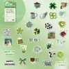 30 Piezas de Pegatinas Color Té Verde Matcha Estilo Ins para Cuaderno DIY Maleta Pegatinas al por Mayor Impermeables