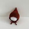 Gorro de Elfo Tejido para Bebé Otoño e Invierno Engrosado Cálido Protección para Orejas Cortavientos Gorro Tipo Pulóver Rojo Lindo Gorro para Bebé y Niños
