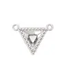 Aço Inoxidável Banhado a Ouro 18K Moda de Luxo Pingente Oval em Formato de Coração Gota D'água Acessórios para Joias de Aço Titânio para Pulseira Colar DIY