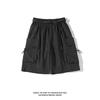 Shorts Utilitários Masculinos Verão Moda Solto Retrô Calças Funcionais Ins High Street Estilo Americano Bolso Grande Calças Casuais