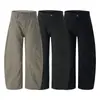 2026 Pantalones Casuales Curvos de Lona con Cuentas Retro Americanos Nuevos para Hombres y Mujeres, Marca de Moda Pantalones de Pierna Ancha Adelgazantes Desconstruidos
