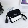 Bolso pequeño de lona japonés para mujer, bandolera de estilo coreano, combinable con todo, para teléfono móvil, bolso cuadrado pequeño para estudiante, 2022